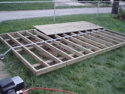 Building Storage Shed Floor