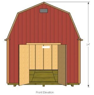 12x16 Barn Plans, Barn Shed Plans, Small Barn Plans