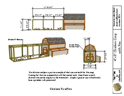 Building the pen for the 4x8 chicken coop