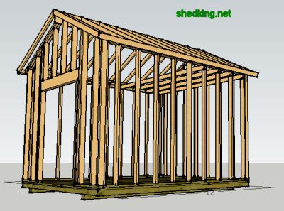 Shed loft Building Illustrations and Framing for a Shed Loft