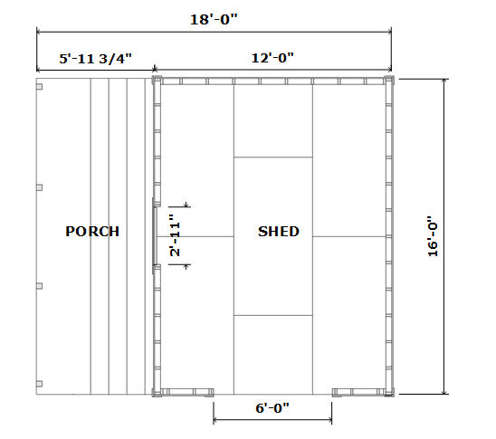12x16 Barn With Porch Plans Barn Shed Plans Small Barn Plans