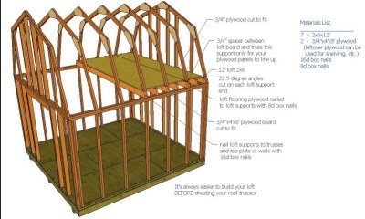 12x12 Gambrel Roof Shed Plans, Barn Shed Plans, Small Barn 