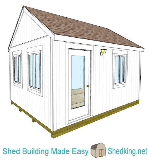 12x16 Home Office Shed Plans