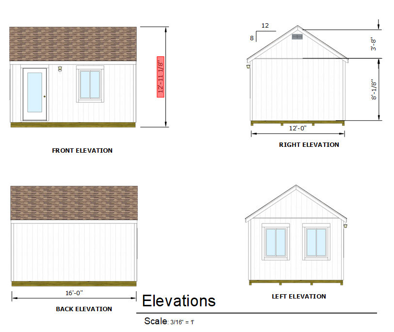 12x16 Home Office Shed Plans