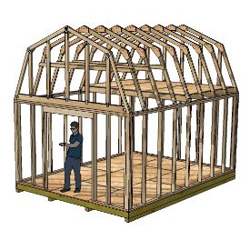 how to frame shed walls