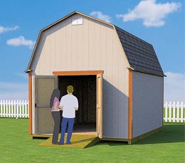 12x16 barn plans, barn shed plans, small barn plans