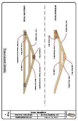 8ft. Saltbox Shed Truss Plans