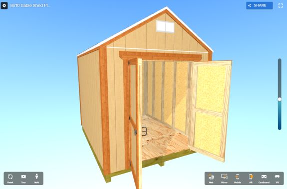 8x10 gable shed plans