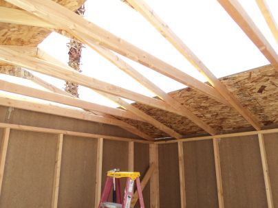 Saltbox Roof Framing &amp; 5 Sided Corner Shed Roof Framing 