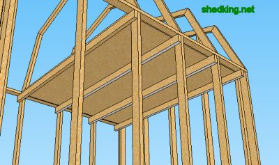 Shed loft Building Illustrations and Framing for a Shed Loft