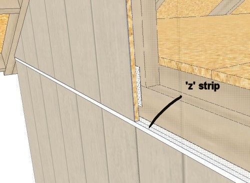 protect siding with z weather strip flashing